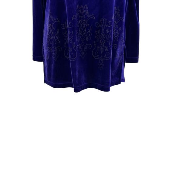 Diane Von Furstenburg The Color Authority Vintage Purple Velvet Top Size Medium - Picture 8 of 10